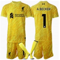 Liverpool Alisson Becker #1 Målvakt Tredje Dräkt Barn 2024-25 Kortärmad (+ Korta byxor)